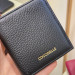 Кожаный кошелёк coccinelle  размер 9•9,5 см мини цвет чёрный