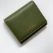 Кожаный кошелёк coccinelle 9,5•11,5 см зернистая Кожа, Квадратный цвет зеленый