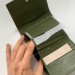 Кожаный кошелёк coccinelle 9,5•11,5 см зернистая Кожа, Квадратный цвет зеленый