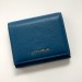Кожаный кошелёк Coccinelle 9,5 *11 см цвет  синий зернистая кожа