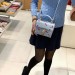 Кожаная сумка coccinelle arlettis цвет голубой