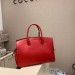 Кожаная сумка Coccinelle medium цвет красный с плечевым ремешком