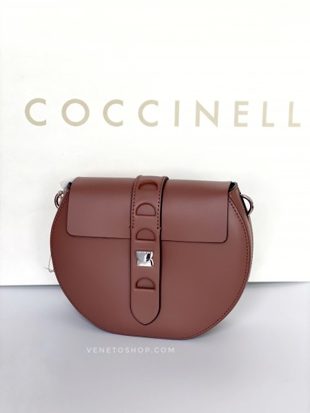 Кожаная сумка Coccinelle Carousel, размер мини 20*15см, цвет terra, гладкая кожа, один кожаный ремешок в комплекте