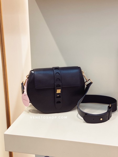 Кожаная сумка coccinelle carousel medium 25,5•20•7 cm цвет черный E1 3O0 12 01 90 001 один кожаный плечевой ремешок в комплекте