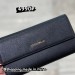 Кожаный кошелёк Coccinelle цвет чёрный с дополнительной вкладкой, сафьяновая кожа, без коробки!
