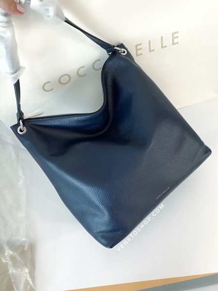 Кожаная сумка coccinelle taylor 30•32•14 cm  E1 3A5 13 01 80 B31 цвет темно синий
