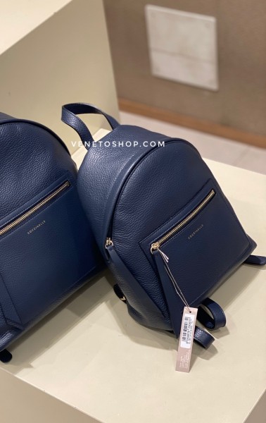 Кожаный рюкзак coccinelle jen m 21•27 cm E1 3B5 14 02 80  цвет темно синий