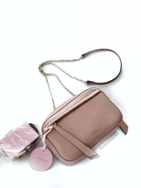 Кожаная сумка coccinelle jen 13•20,5 cm два ремня в комплекте- цепочка и ремень поясной