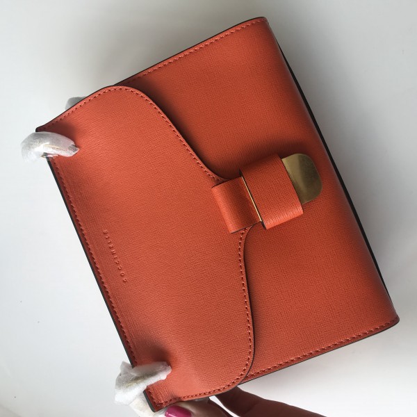 Кожаная сумка Coccinelle размер s цвет оранжевый