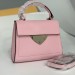 Кожаная сумка coccinelle b14  mini 17•20 cm Кожа зернистая цвет нежно розовый