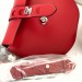 Кожаная сумка Coccinelle carousel, размер мини 20*15 см, цвет красный, гладкая кожа, один кожаный ремешок в комплекте