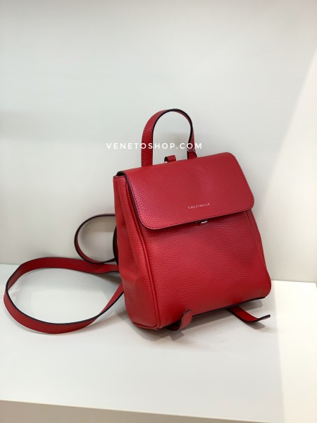 Кожаный рюкзак Coccinelle Taylor размер s 20•21 см, цвет красный