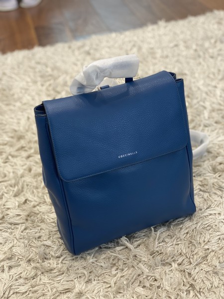 Кожаный рюкзак Taylor размер большой 30•26 cm цвет синий