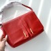 Кожаная сумка Coccinelle размер медиум цвет красный