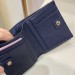 Кожаный кошелёк coccinelle  размер 9•9,5 см мини цвет denim темно синий