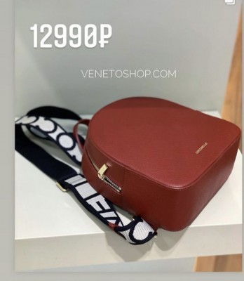 Кожаный рюкзак coccinelle 23•22 cm цвет терракотовый