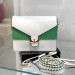 Кожаная сумка Coccinelle ambrine medium размер 17•22 cm белая с зеленым